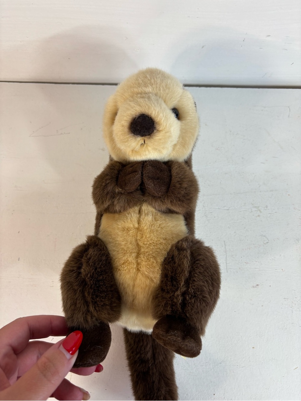 Aurora Miyoni Sea Otter Plush Toy - Soft Brown & Cream Small Pet Plush